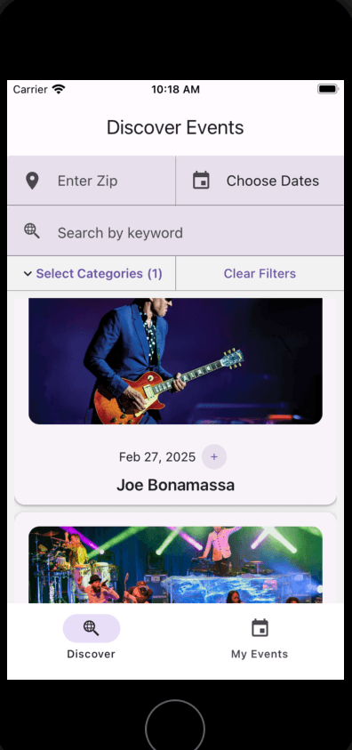 screenshot of EventScope